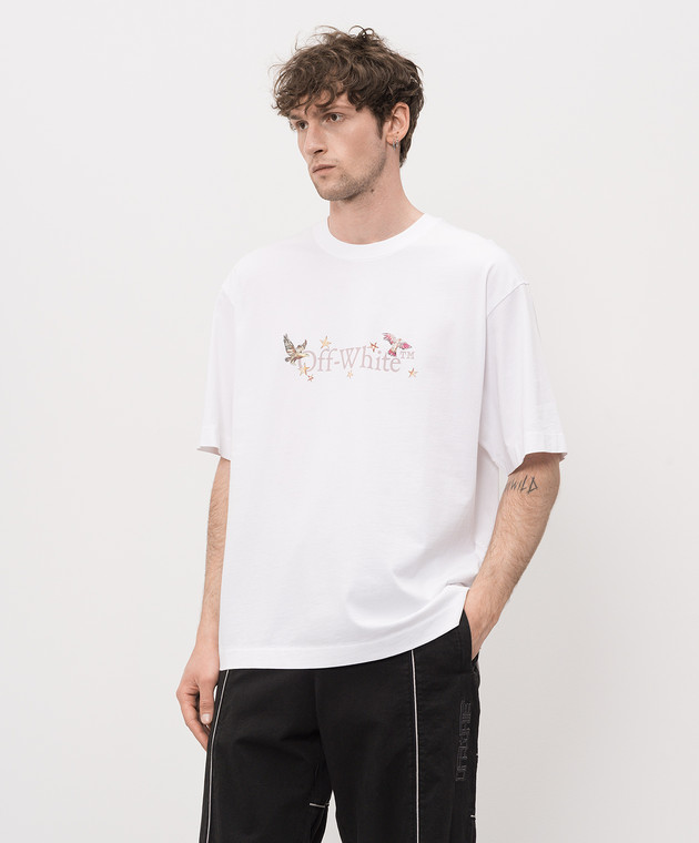 Off-White Белая футболка с принтом Dream Arrow 44MAA120Z26J003 изображение 3