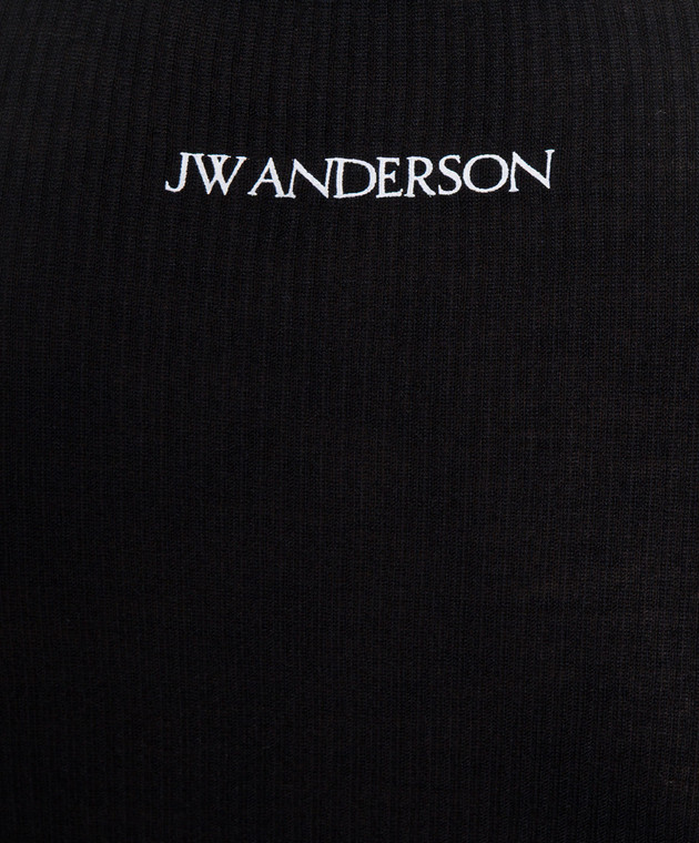 JW Anderson Черный лонгслив в рубчик JO0292PG1904 изображение 5