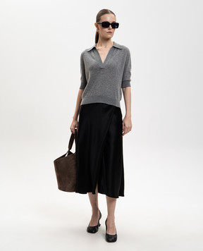 Khaite Сірий пуловер Shrunken Jo з кашеміру 8787605