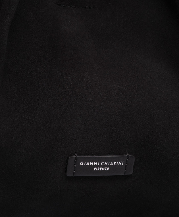 Gianni Chiarini Черная замшевая сумка-тоут Dua BS9799CMPL изображение 4