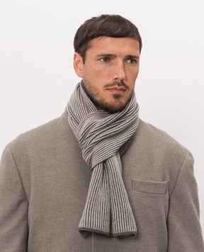 Brunello Cucinelli Зеленый шарф из кашемира M2295700