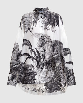 The Attico Біла блуза із шовку в принт 260WCH00004SSS025PR