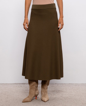 Max Mara Юбка FUGGITO цвета хаки MXMFUGGITO