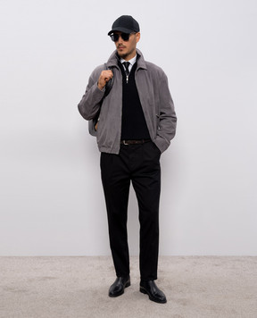 Brunello Cucinelli Черный джемпер с молнией M29400104