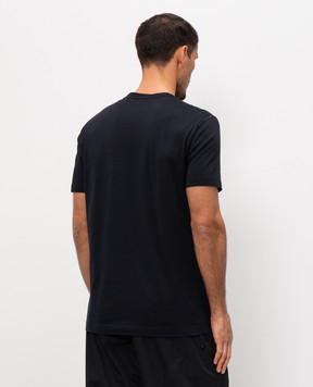 Dolce&Gabbana Синя футболка з патчем логотипа G8PT1TG7P1B