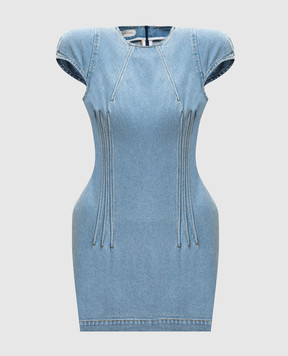 Magda Butrym Блакитна джинсова сукня міні DENIM06DRESS205526
