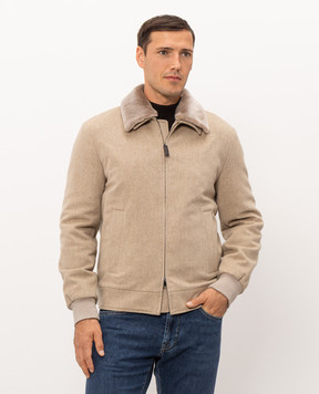 Cashmere&Whiskey Бежевая куртка из шерсти U636I26