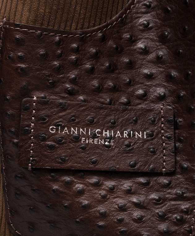 Gianni Chiarini Коричневая замшевая сумка-тоут BS12470TMBY изображение 4