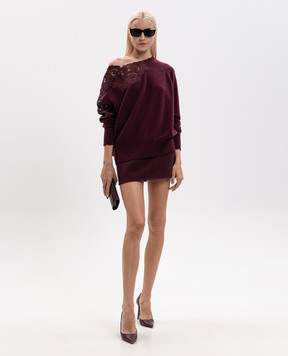 Ermanno Scervino Бордовий светр з кашеміру D495M331APPYU