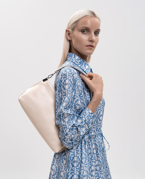 Gianni Chiarini Бежевая кожаная сумка кросс-боди Fanny BS12734COMMGRN