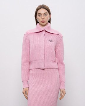 Givenchy Розовый кардиган с шерстью альпаки с логотипом BWK00K4ZSM