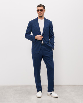 Stefano Ricci Синий костюм с шерстью M1SMM28020WPEA2S