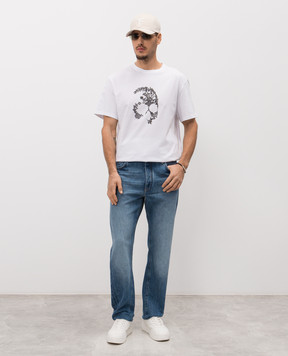Alexander McQueen Біла футболка в принт Skull 857145QTAEG