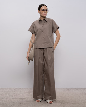 Peserico Коричневая рубашка A0686201979