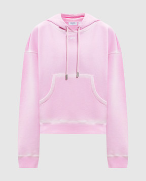 Off-White Рожеве худі Spray з принтом логотипа 2BB058S26FLE002