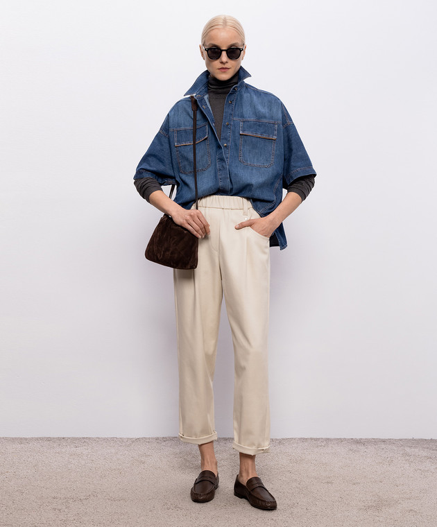 Brunello Cucinelli Сірий гольф з кашеміром та шовком з люрексом M41800063P зображення 2