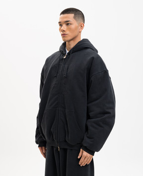 Vetements Чорна утеплена спортивна куртка ME76BJ005B