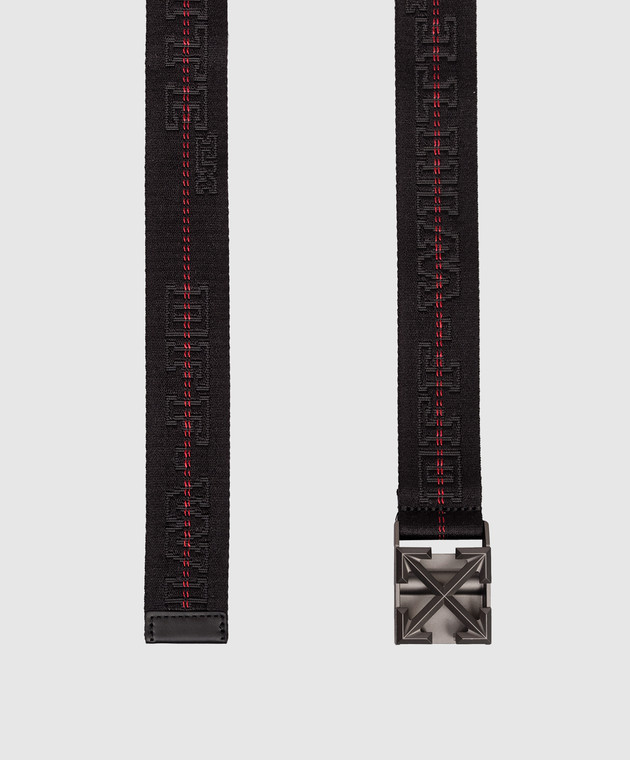 Off-White Чорний ремінь з логотипом OMRB14BC99FAB002 зображення 3