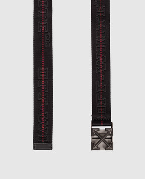 Off-White Чорний ремінь з логотипом OMRB14BC99FAB002