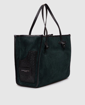 Gianni Chiarini Зелена замшева сумка-тоут Marcella BS12470TMBY
