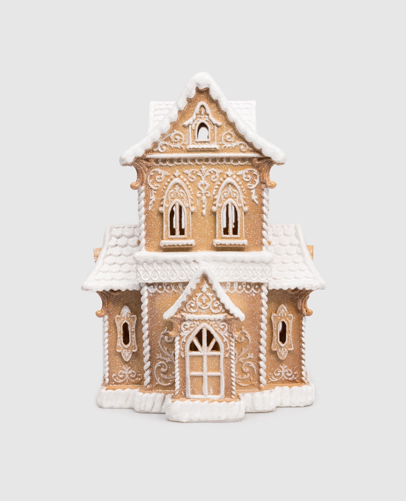 

Декоративный рождественский домик с подсветкой, Коричневый, Декор