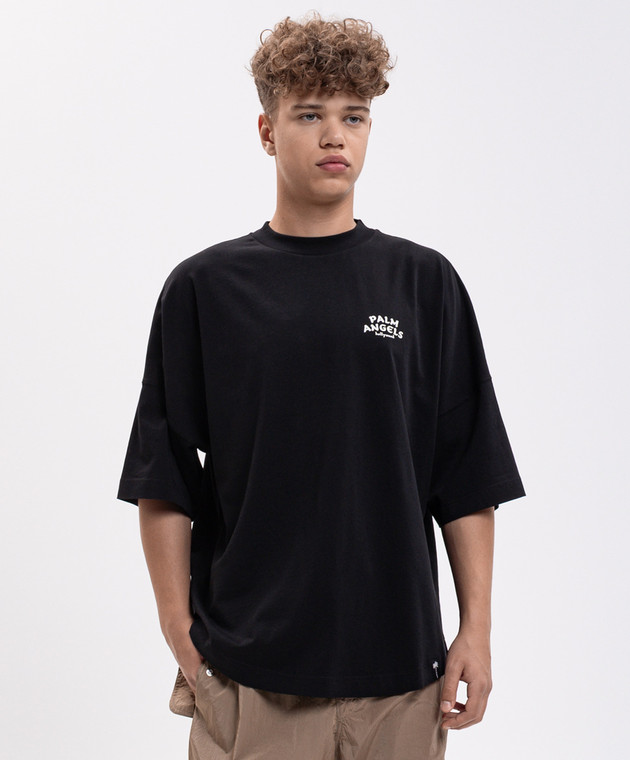 Palm Angels Черная футболка с принтом PAMAA005JR003 изображение 3