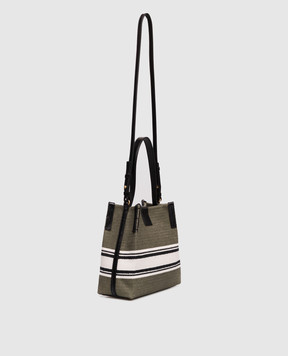 Balmain Сумка Release Bucket цвета хаки GN0CA032TJBR