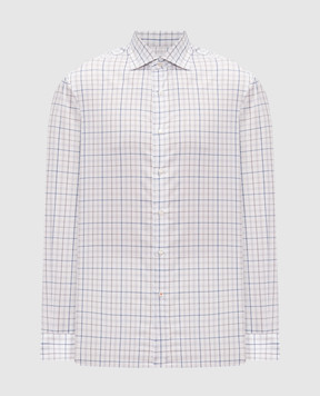 ISAIA Белая рубашка в клетку IM10TCC1180