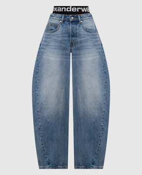 Alexander Wang Синие джинсы-бананы с эффектом потертости 4DC3264300