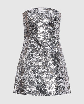 Simkhai Серебряное платье Arta в пайетке 1261000S