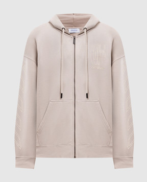 Off-White Бежева спортивна куртка Double Arrow 44MBE015S26F002