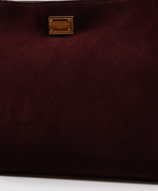 Dolce&Gabbana Замшевая бордовая сумка Vittoria BB7896A0775 изображение 4