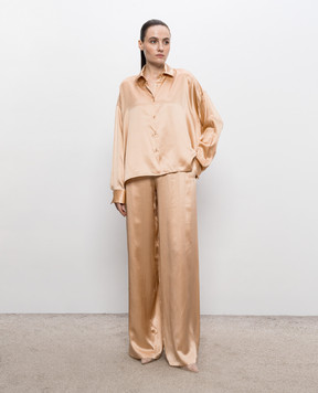 Ermanno Scervino Бежева блуза із шовку D482K772NXE