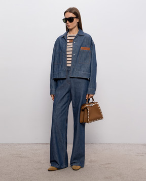Fendi Синие джинсы с логотип патч FLP863AW8H