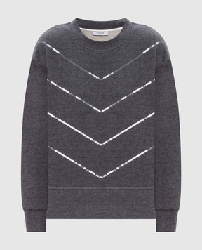 Peserico Сірий світшот з паєтками S12501J0Q01126