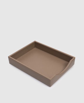 Giobagnara Коричневий шкіряний піднос DSPTRV24