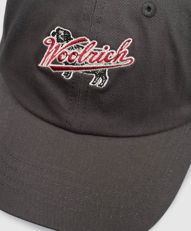Woolrich Сіра кепка з нашивкою логотипа CFWOAC2035MRUT3745 зображення 4