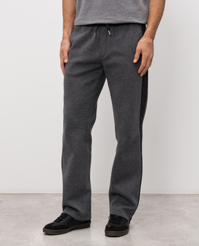 Dolce&Gabbana Серые спортивные брюки с лампасами GP1P9THUML9