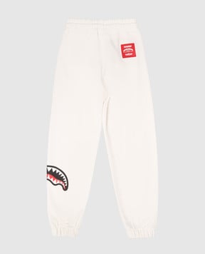 Sprayground Дитячі білі джогери Shark SPY1389EIVO