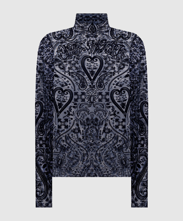 Off-White Синий топ Flock Pailey 2FB00544T