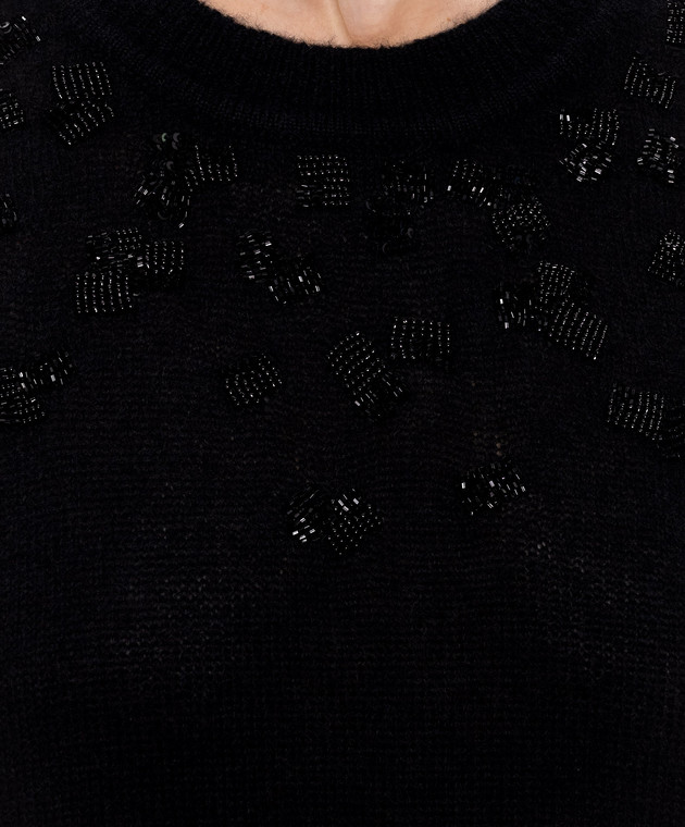Kiton Черный джемпер с кашемиром и шелком D62938319 изображение 5