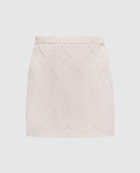 Twinset Юбка цвета айвори в узор 262TT3352