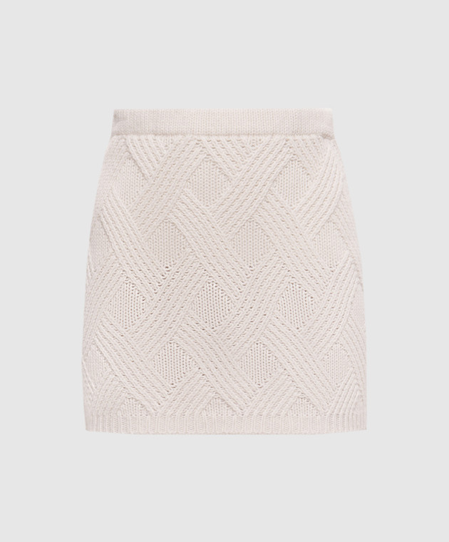 Twinset Юбка цвета айвори в узор 262TT3352