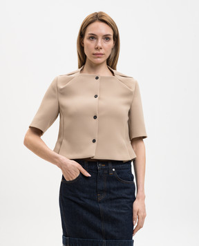 Khaite Коричневый жакет Franc с короткими рукавами 24624114