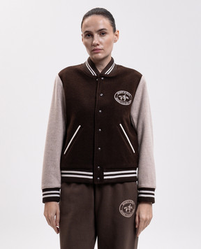 Sporty & Rich Коричневый бомбер Diana из шерсти OW00783244BR39