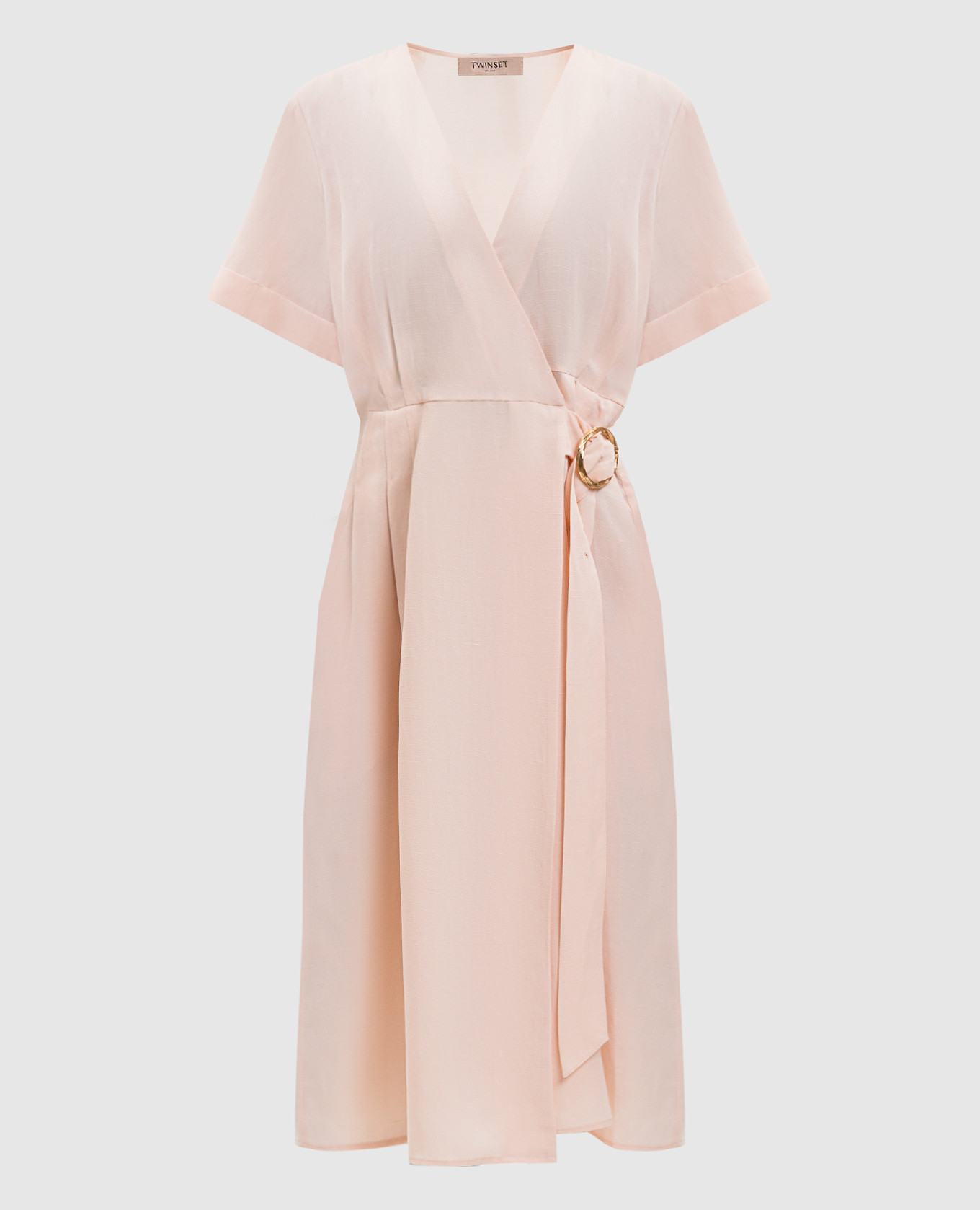 Розовое платье с леном