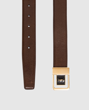 Saint Laurent Коричневый кожаный ремень LA 66 732556AAFMH