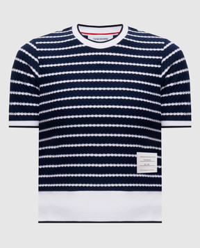 Thom Browne Синий топ в полоску FJS228AJ0268