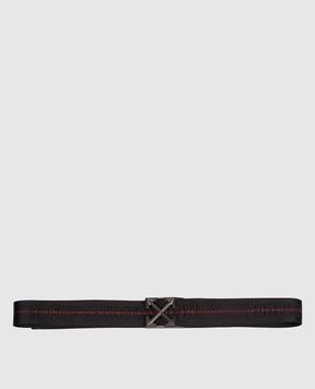 Off-White Чорний ремінь з логотипом OMRB14BC99FAB002