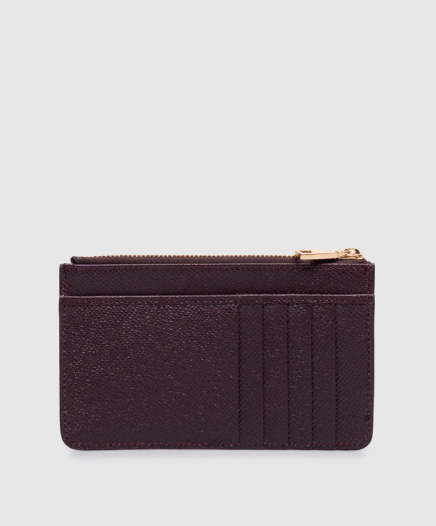 Dolce&Gabbana Фиолетовый кожаный картхолдер Dauphine BI1261A1001 изображение 2